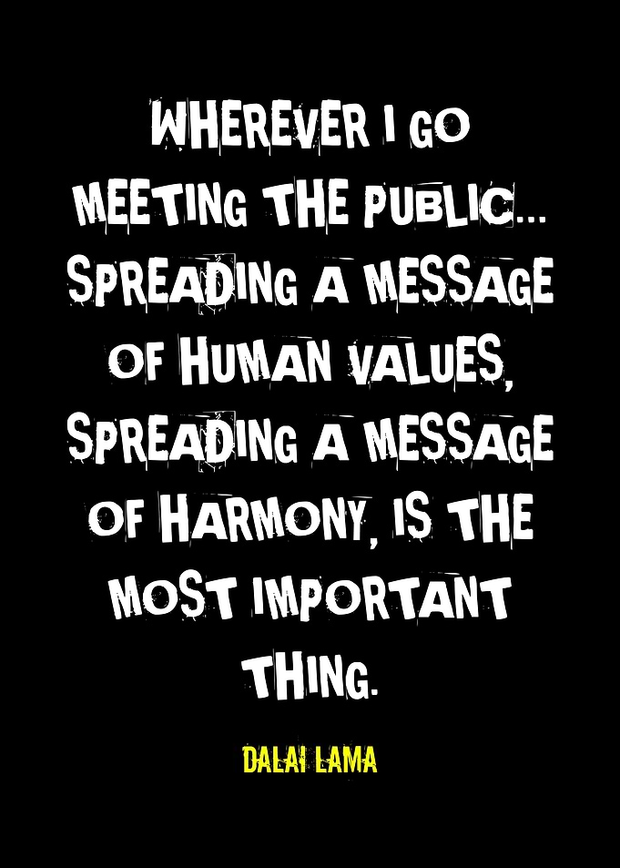 Dalai Lama Quote: Human Values