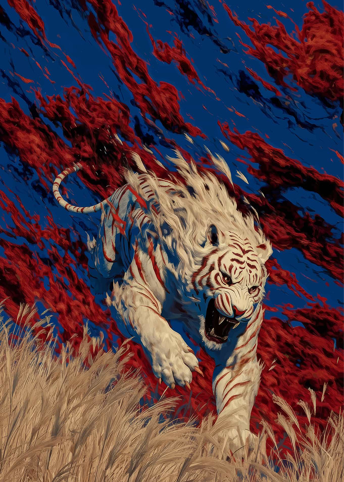 White Tiger in Motion