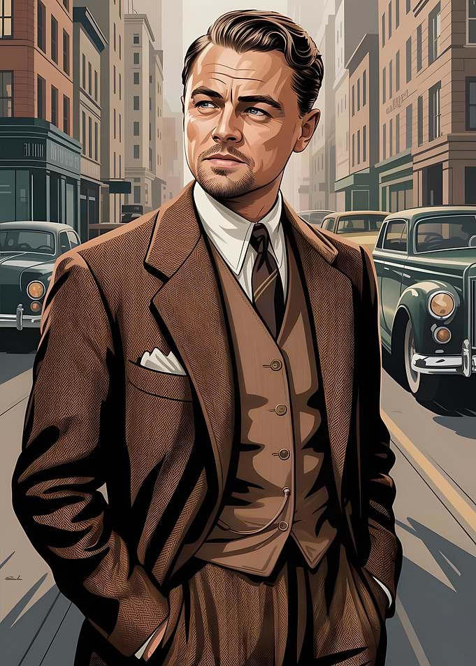 Leonardo in Brown Suit