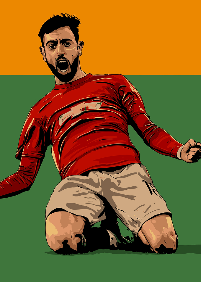 Bruno Fernandes Celebration Art