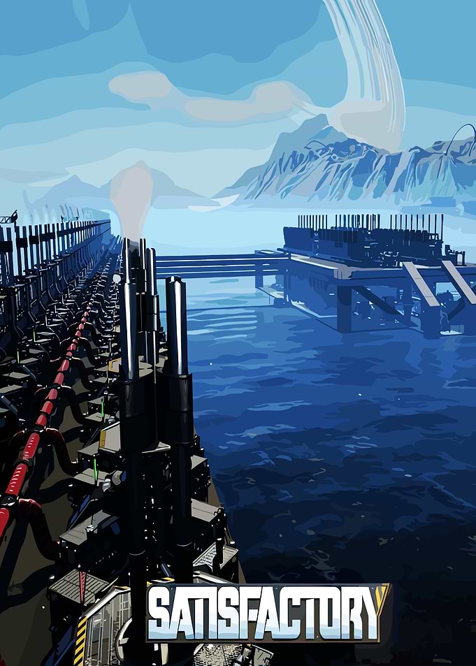Satisfactory Game Industrial Landscape