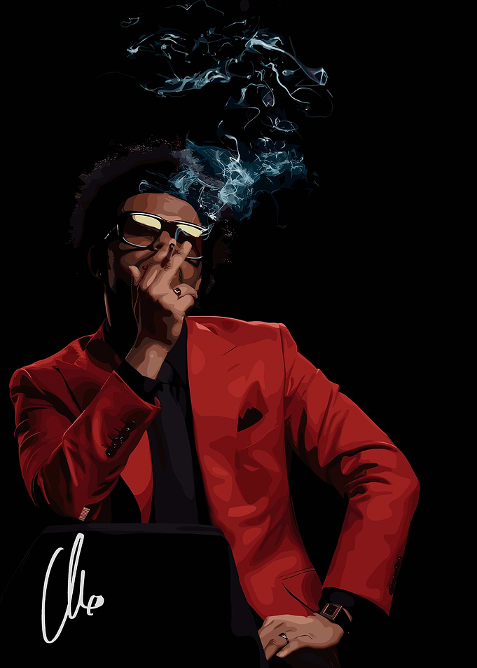 The Weeknd Smoking