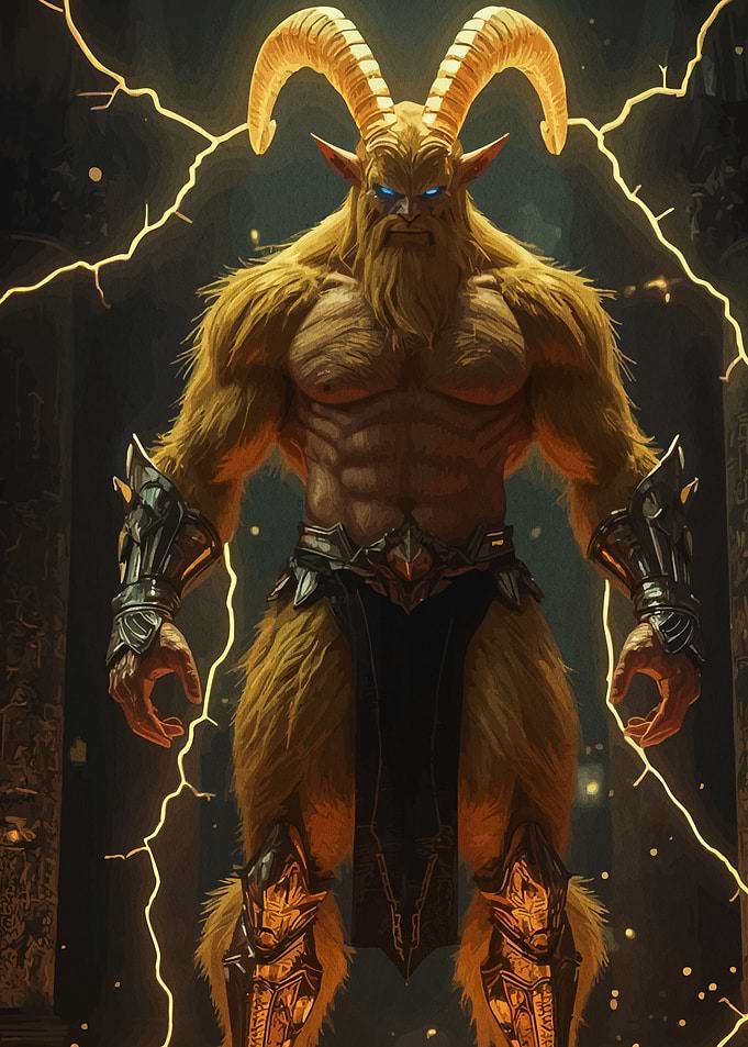 Muscular Furry Creature Horns