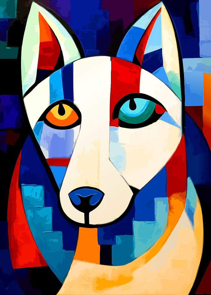 Abstract Dog Portrait