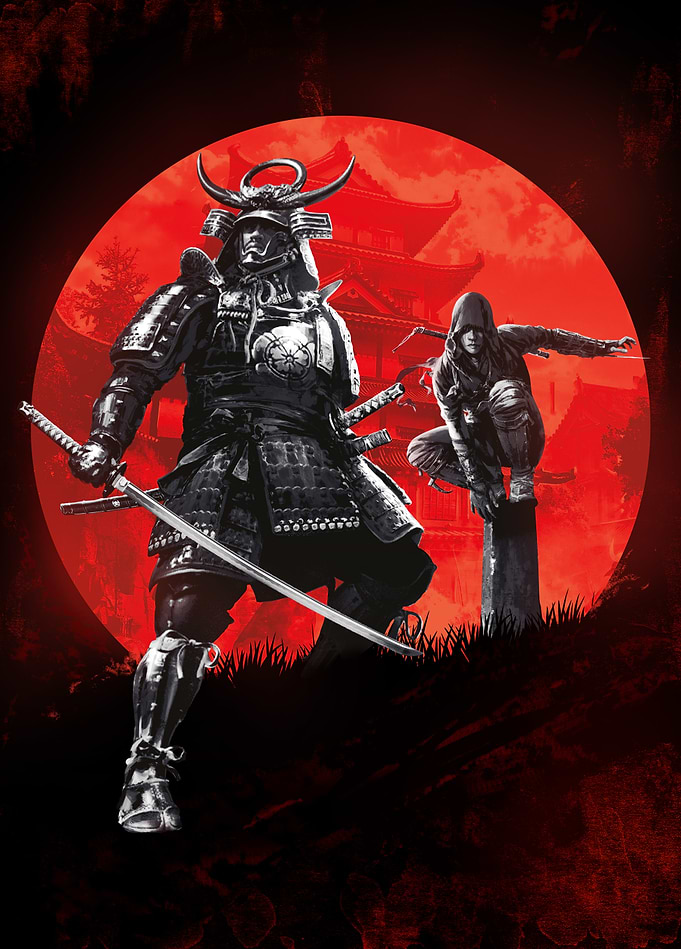 Feudal Echoes Under Crimson Sky