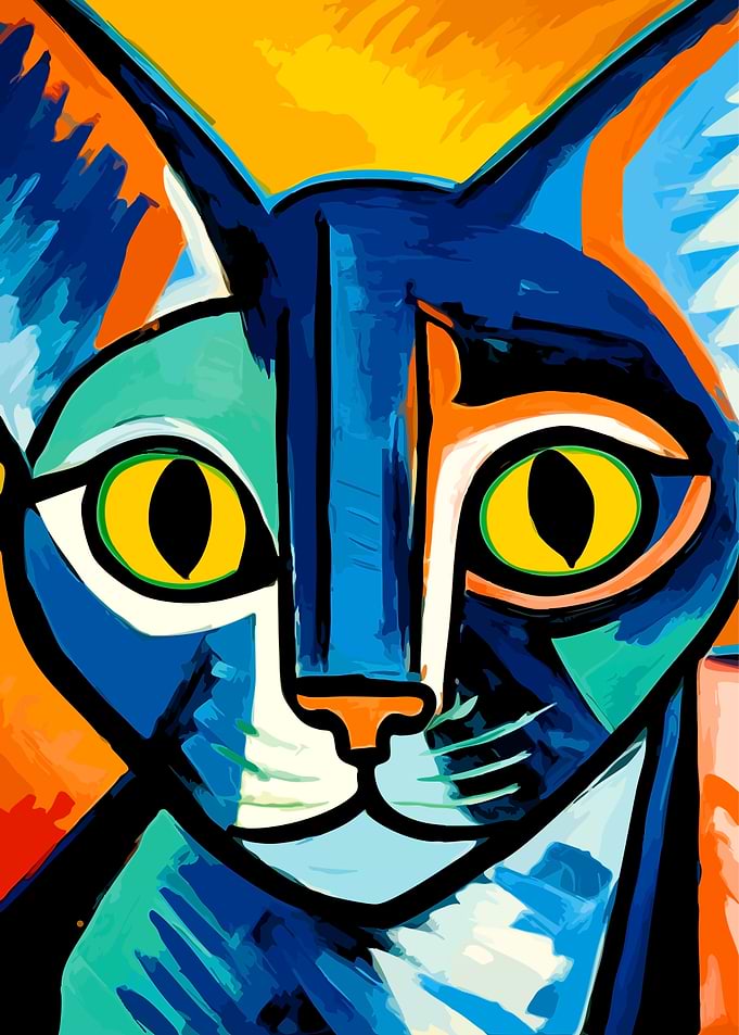 Abstract Cat Portrait