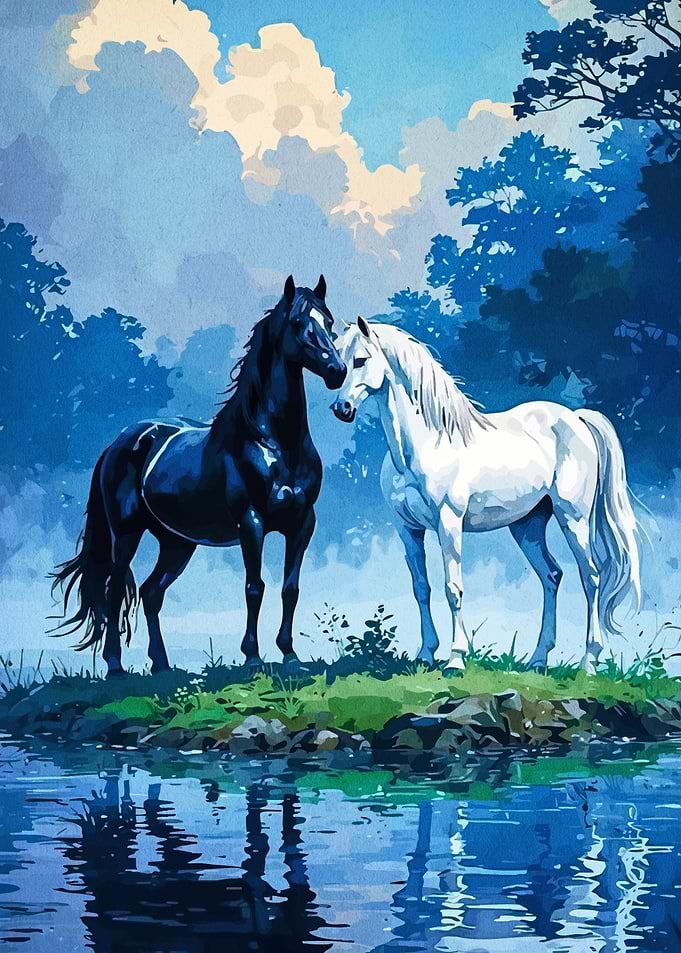 Horses by Water