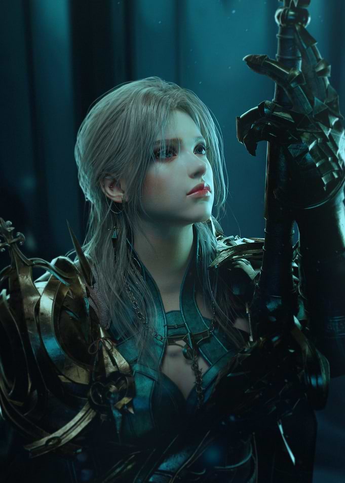 Fantasy Warrior Woman with Sword