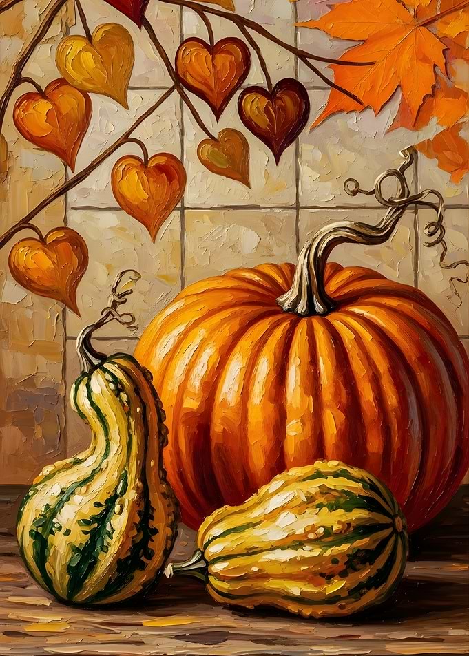 Autumn Harvest Still Life Painting