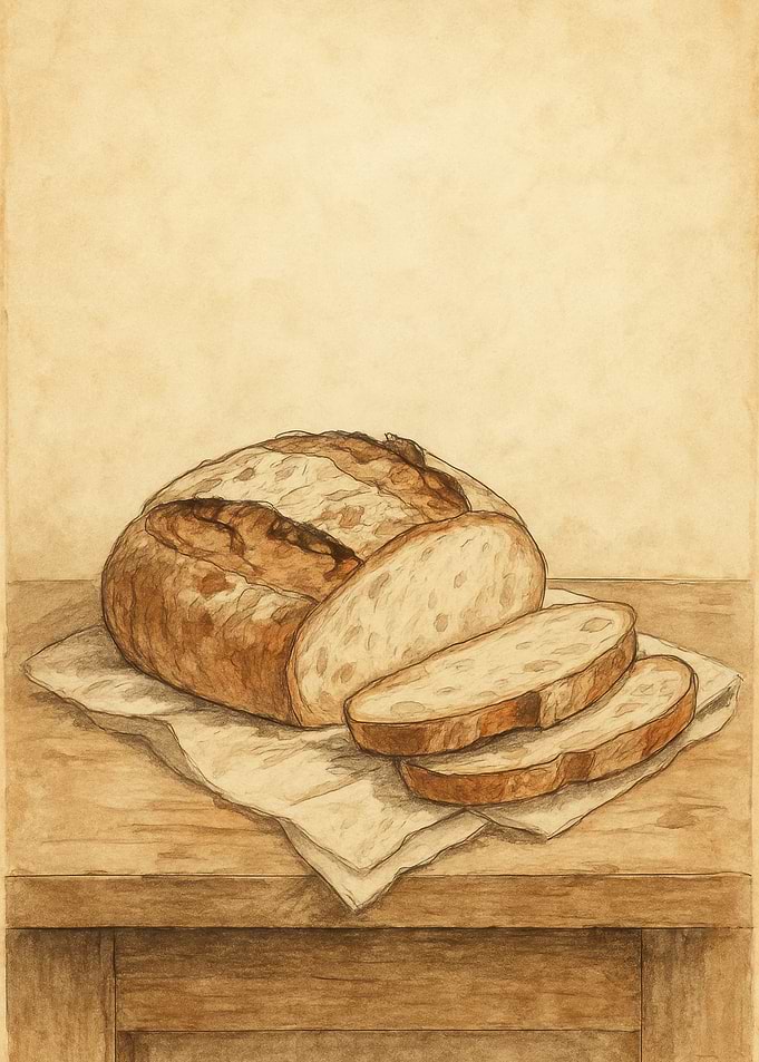 Vintage Rustic Sourdough Bread