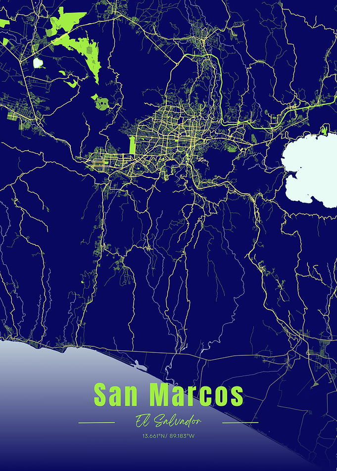 San Marcos, El Salvador Map