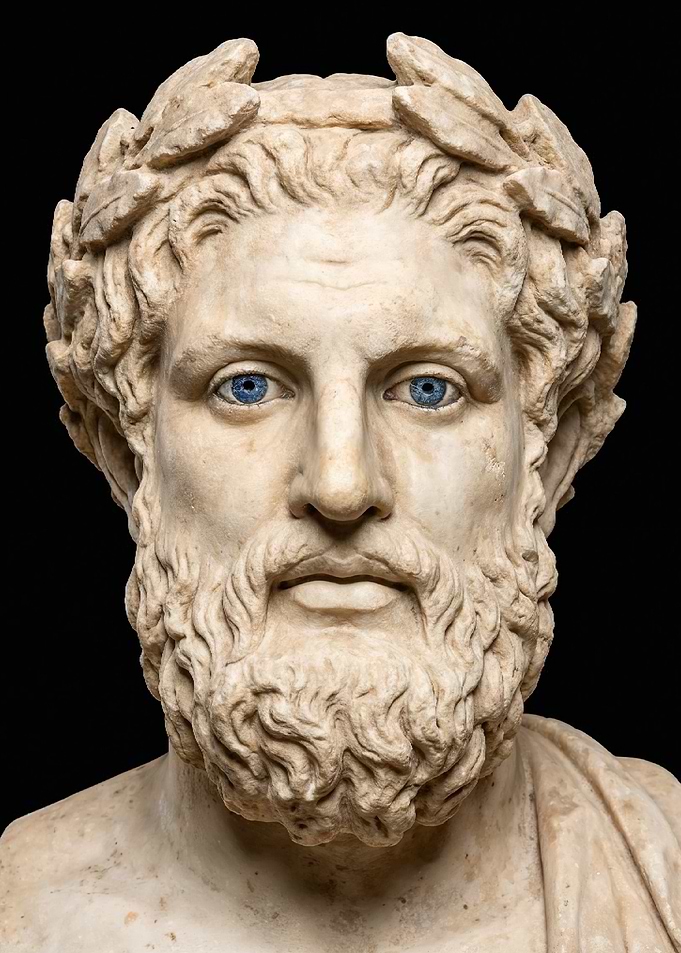 Marble Bust of a ZEUS with Wreath