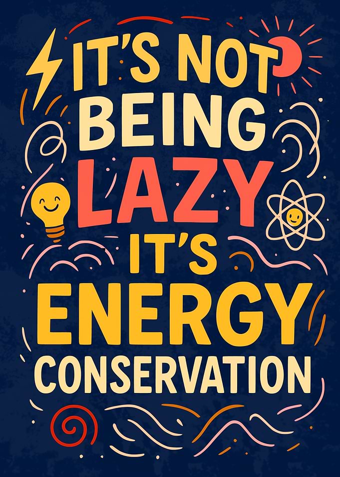 Energy Conservation Funny Quote Poster