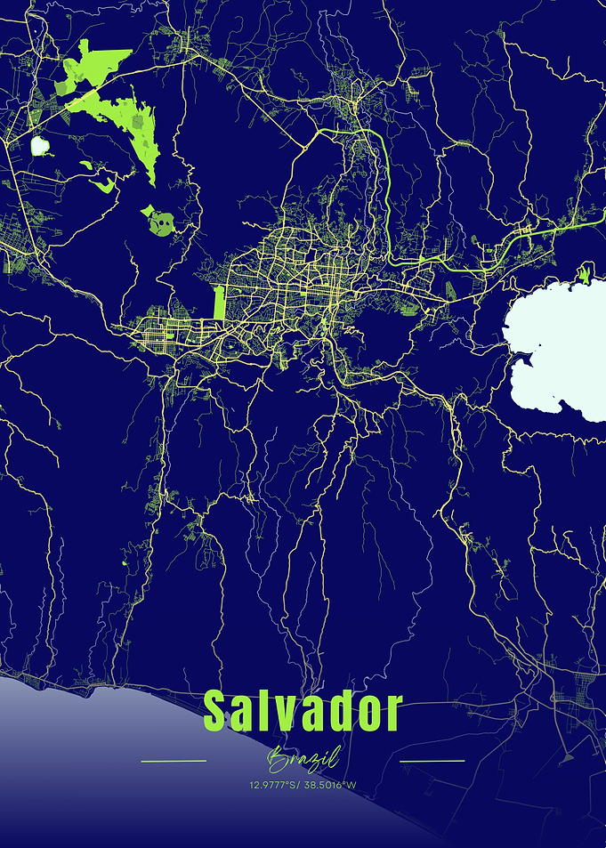 Salvador, Brazil City Map