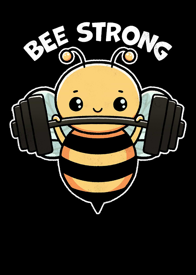 Bee Strong Cartoon