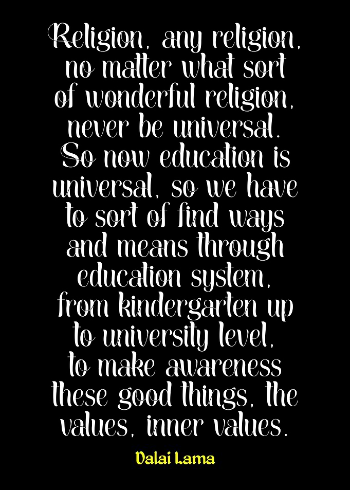 Dalai Lama Quote on Education