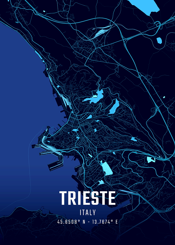 Trieste Midnight City Map