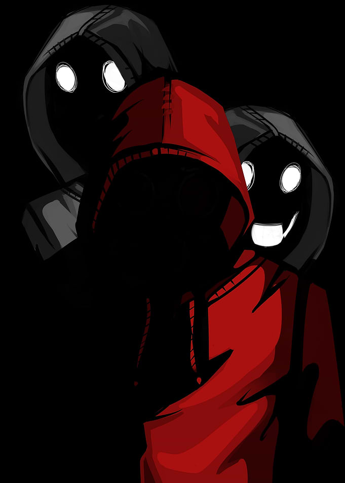 Hooded Figures in the Dark
