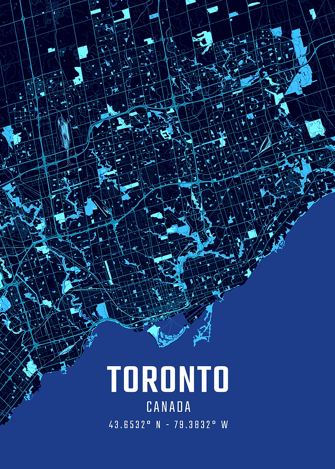 Toronto Midnight City Map