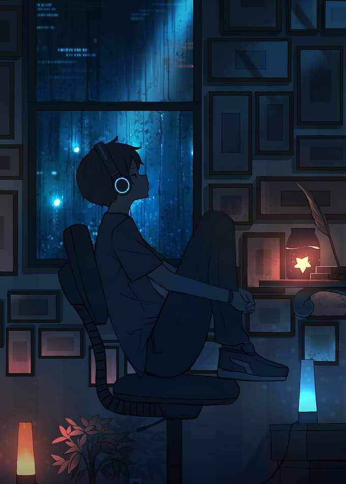 Lofi Boy Listening to Music