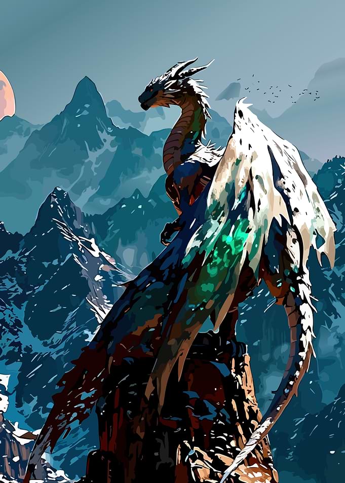 Dragon on Mountain Peak