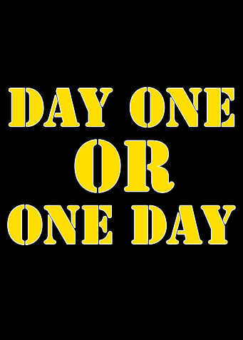 Day One or One Day Text Art