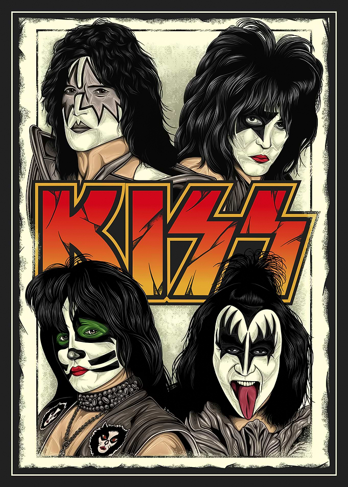 KISS Band Illustration