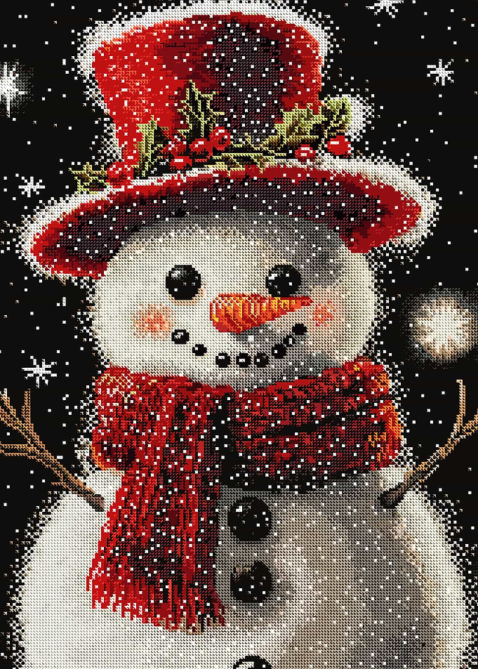 Festive Snowman in Winter Wonderland