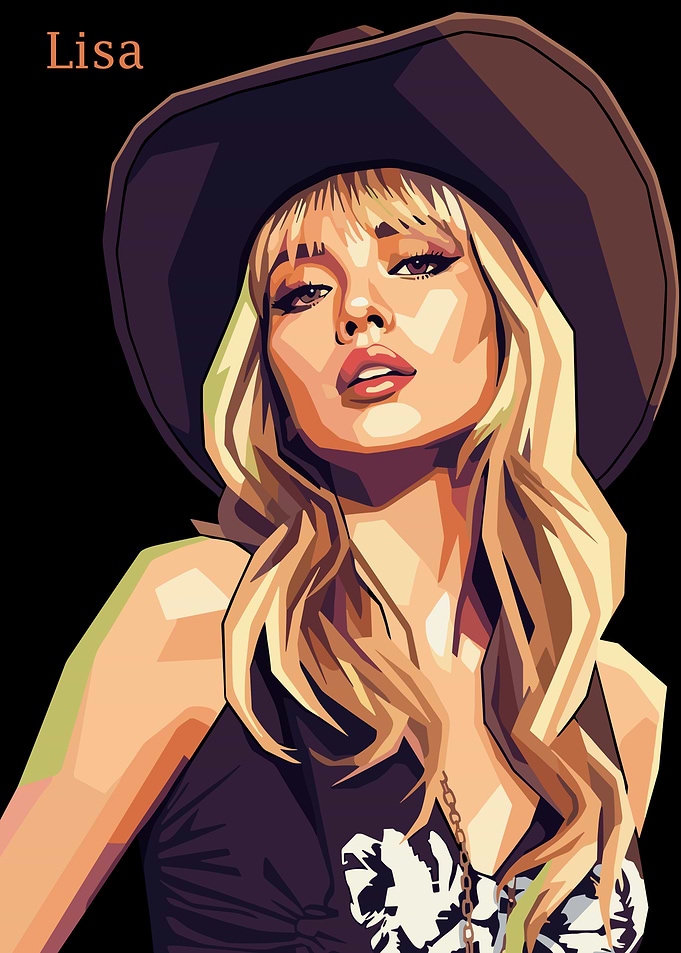 Lisa Blackpink Pop Art Portrait