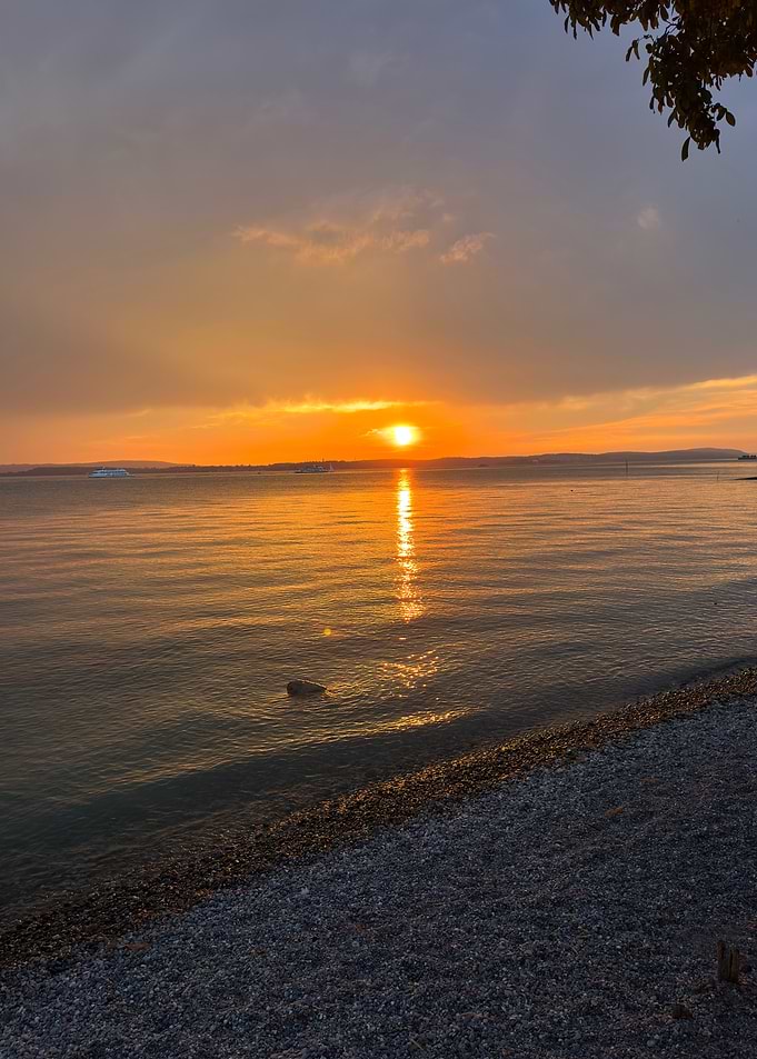 Golden Sunset Over Water