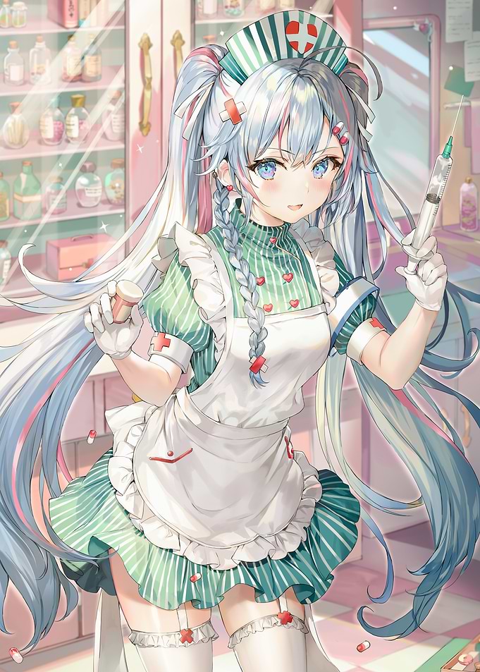 Nurse with Syringe and Pills