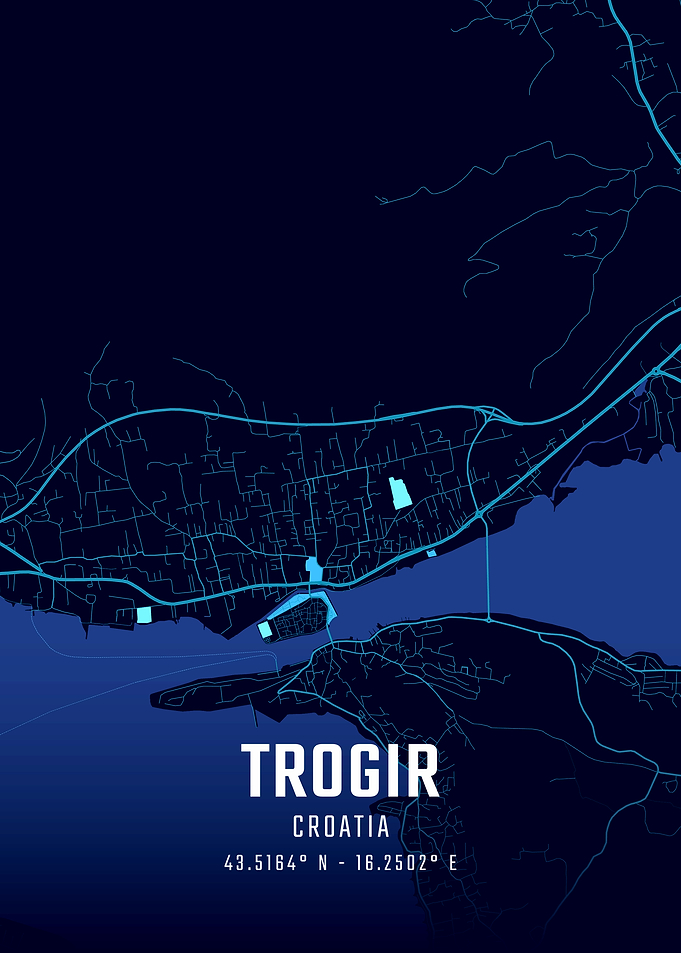 Trogir Midnight City Map