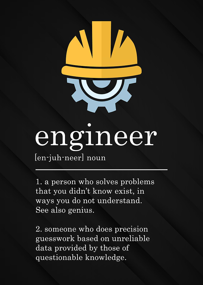Funny Engineer Definition Hard Hat Gear Graphic