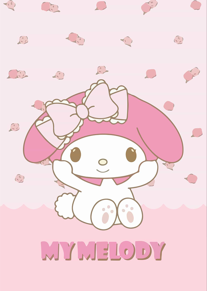 My Melody Pink Cartoon Illustration