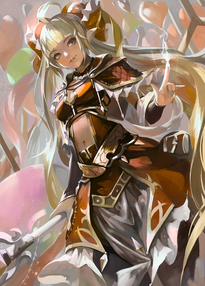 Girl with Candy Background