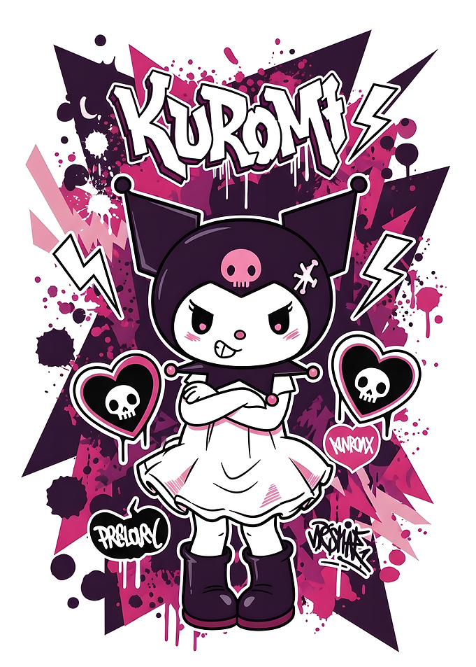 Kuromi Cartoon Character Art