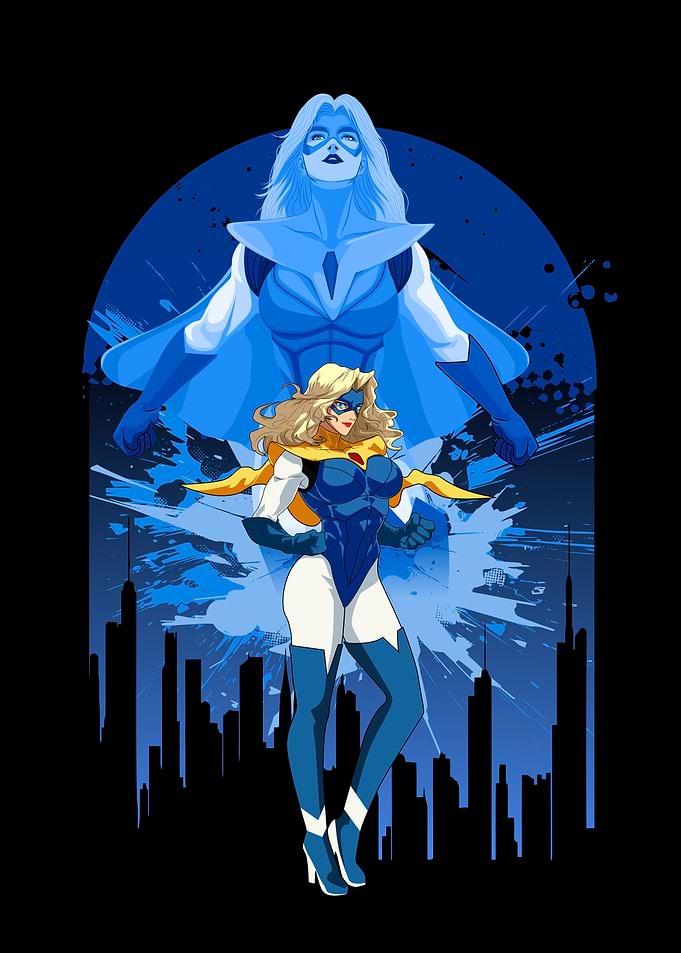 Blonde blazer Superheroine