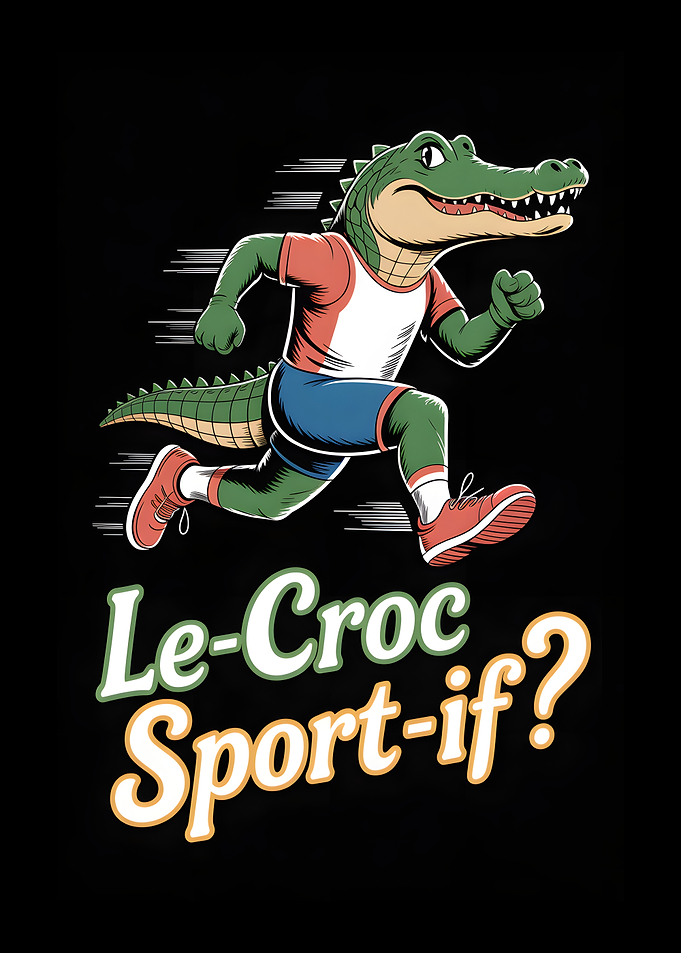 Le Croco Sport-if Cartoon Illustration
