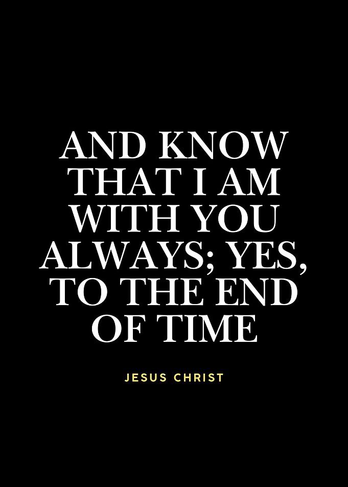 Jesus Christ Quote on Black