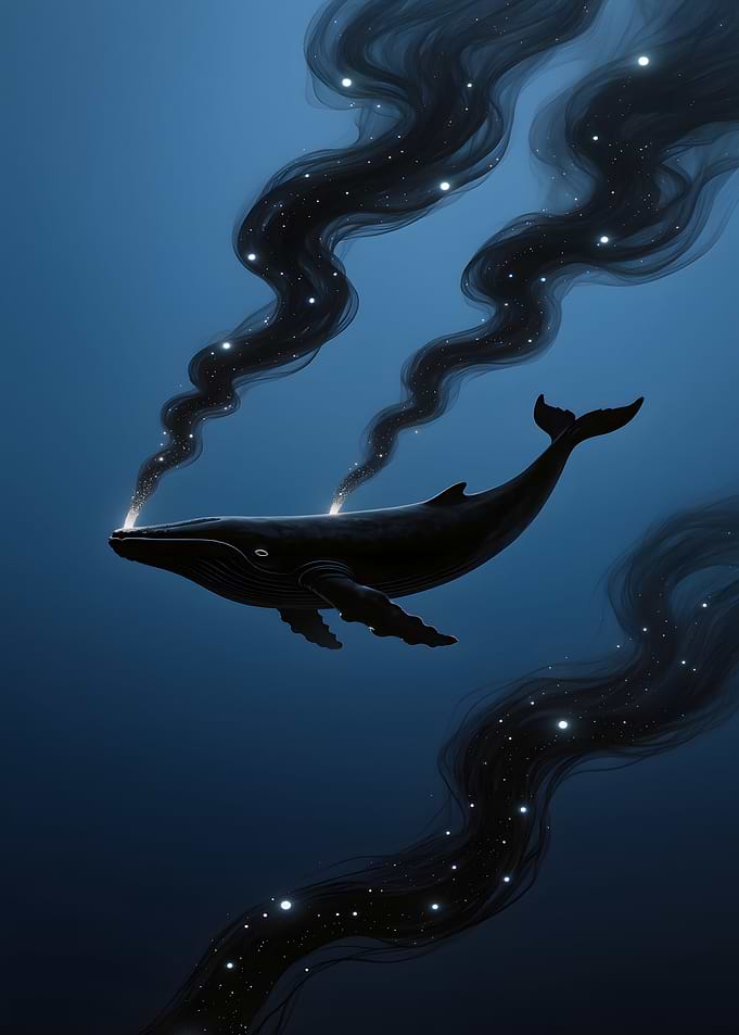 Whale with Starry Breath