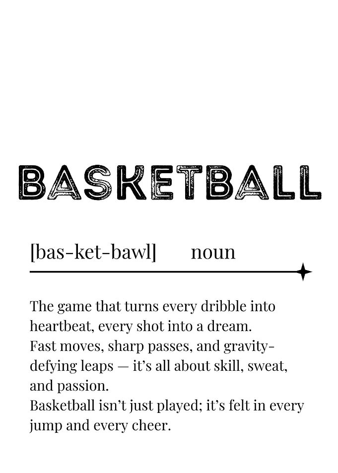 Basketball Definition Art Print