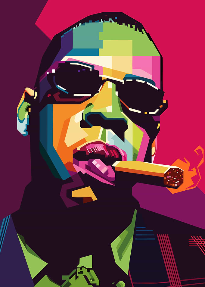 Jay-Z Pop Art Style WPAP
