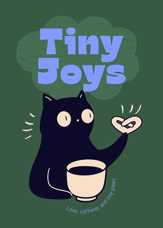 Tiny Joys Cat Coffee Pretzel