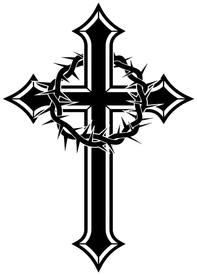Cross with Crown of Thorns