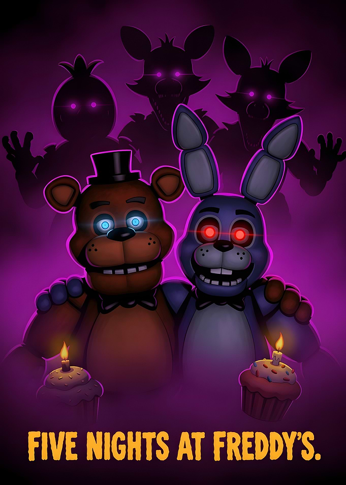 Five Nights at Freddy's characters poster