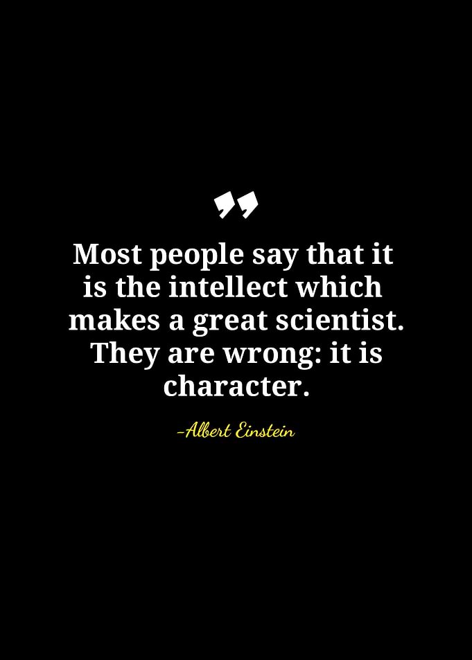 Einstein Quote: Intellect vs. Character