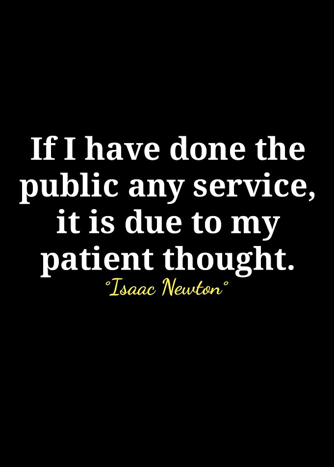 Isaac Newton Quote on Black Background