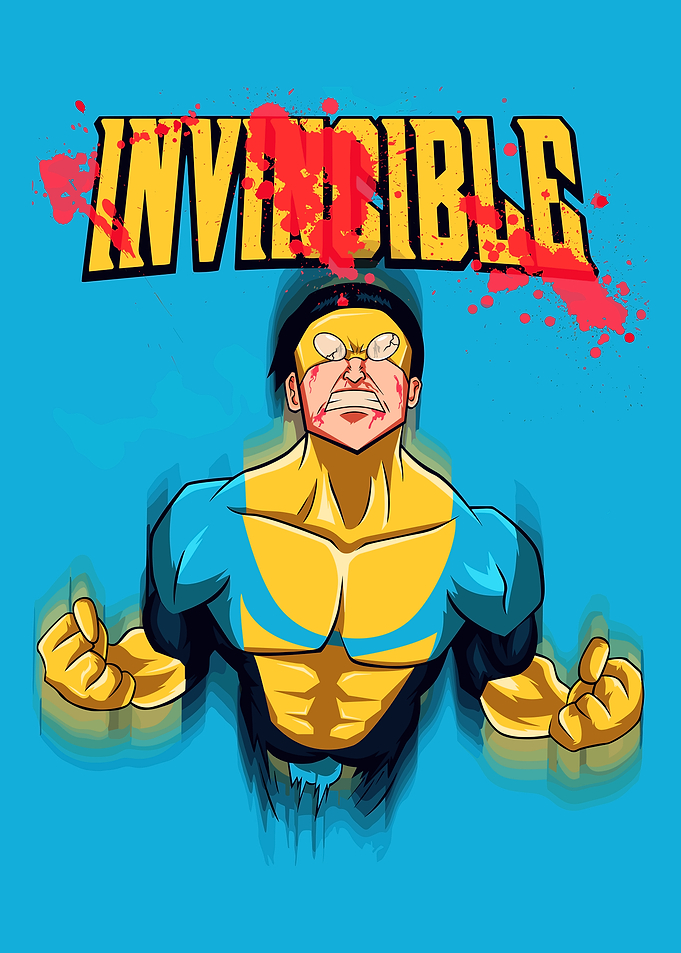 Invincible Comic Book Character Illustration