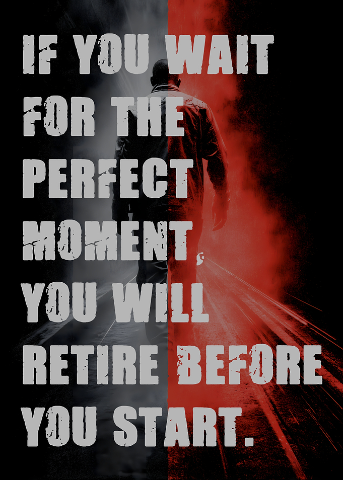 Retire Before You Start | Sarcastic Anti Procrastination Quote