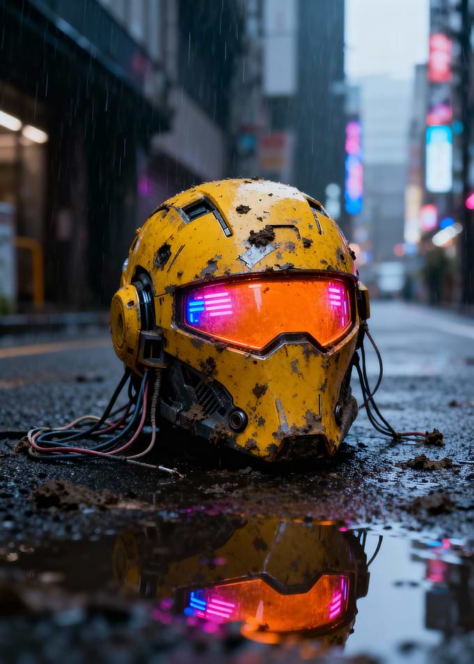 Fallen Cyber Samurai Helmet